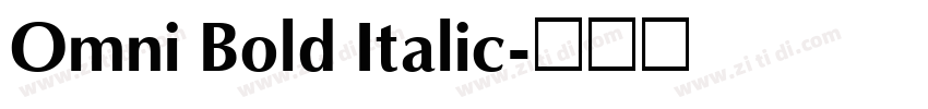 Omni Bold Italic字体转换